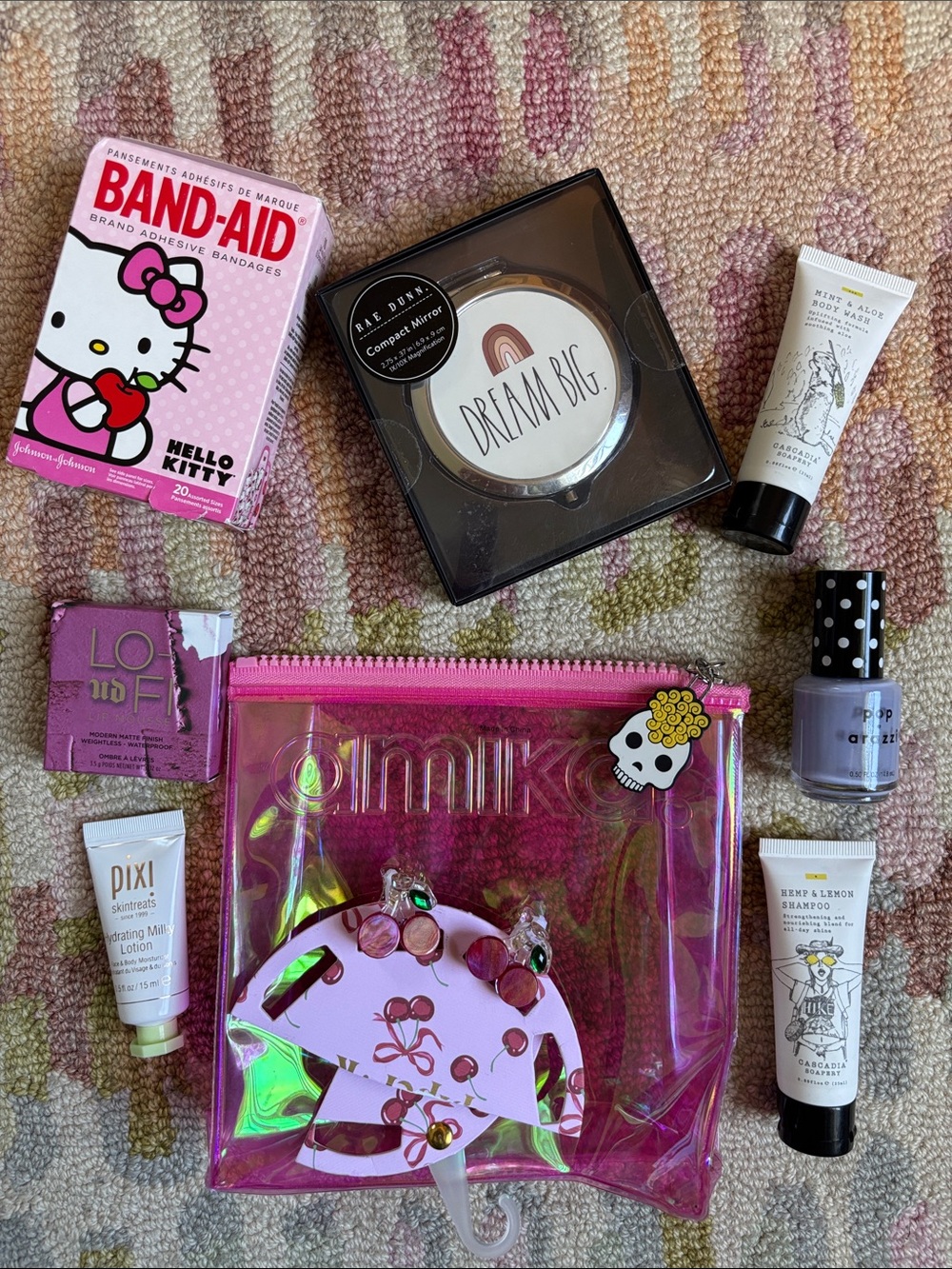 Cherry Pink Dream Big 10 pcs Urban Decay Lo-Fi Lip Mousse, Rae Dunn mirror +